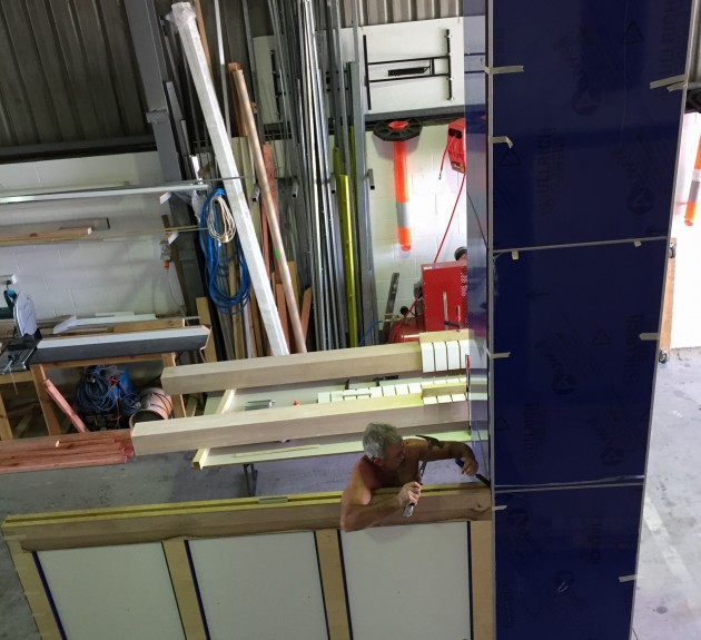 Early construction of joinery - Garrick's Camera House