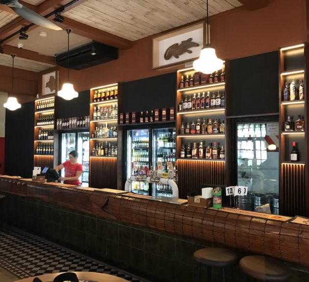 Renovated Croc Bar - behind bar