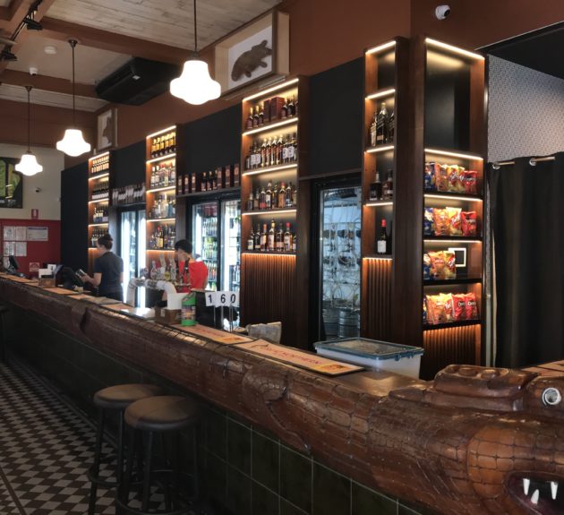 Renovated Croc Bar - behind bar