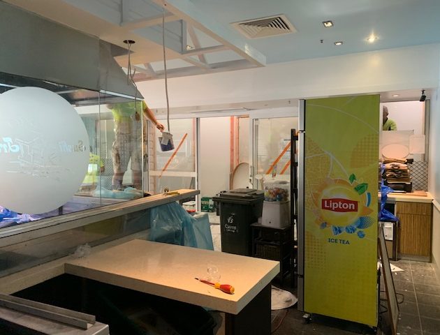 During Construction - Sushi Train Stockland